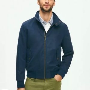 Brooks Brothers Harrington Jacket in Cotton Blend - Blue